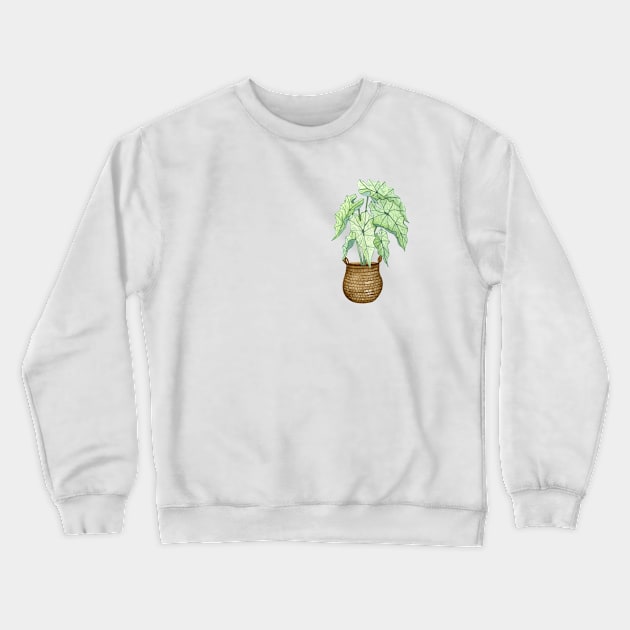 White Caladium Plant Crewneck Sweatshirt by gronly